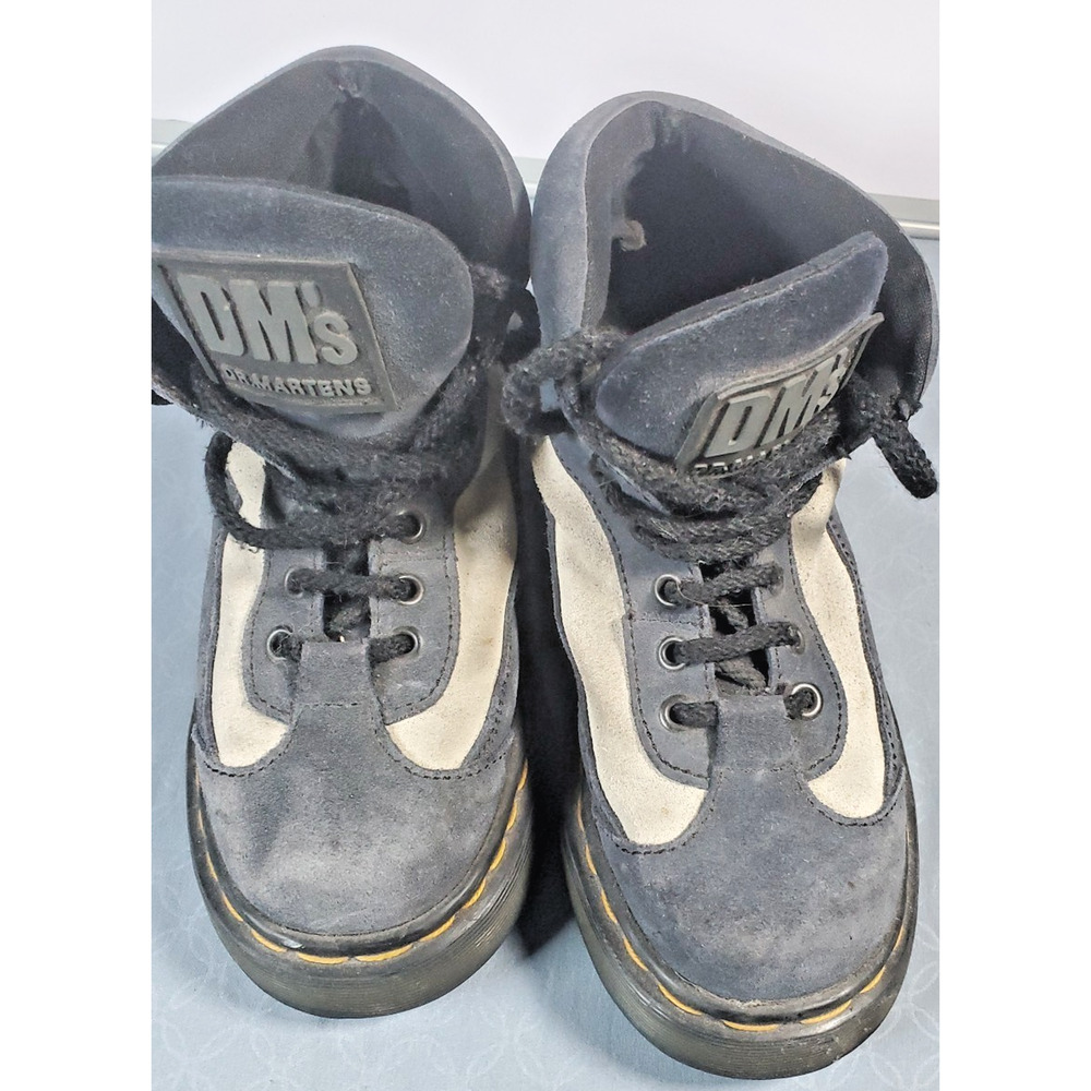 Vintage Dr. Martens 8592 Blue Suede Y2K Platform Boots Women Size 4 - Picture 2 of 16